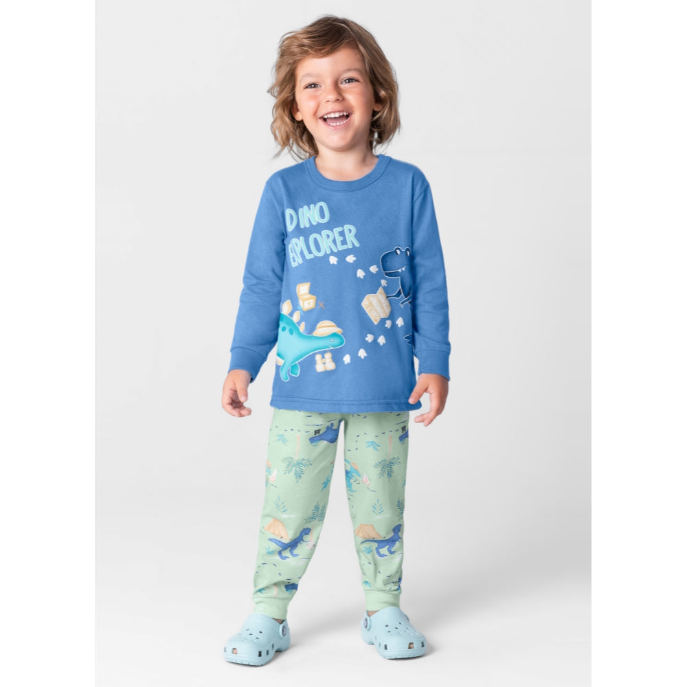 Brandili - Pijama dinosaurios estampado que brilla en la oscuridad | +36M