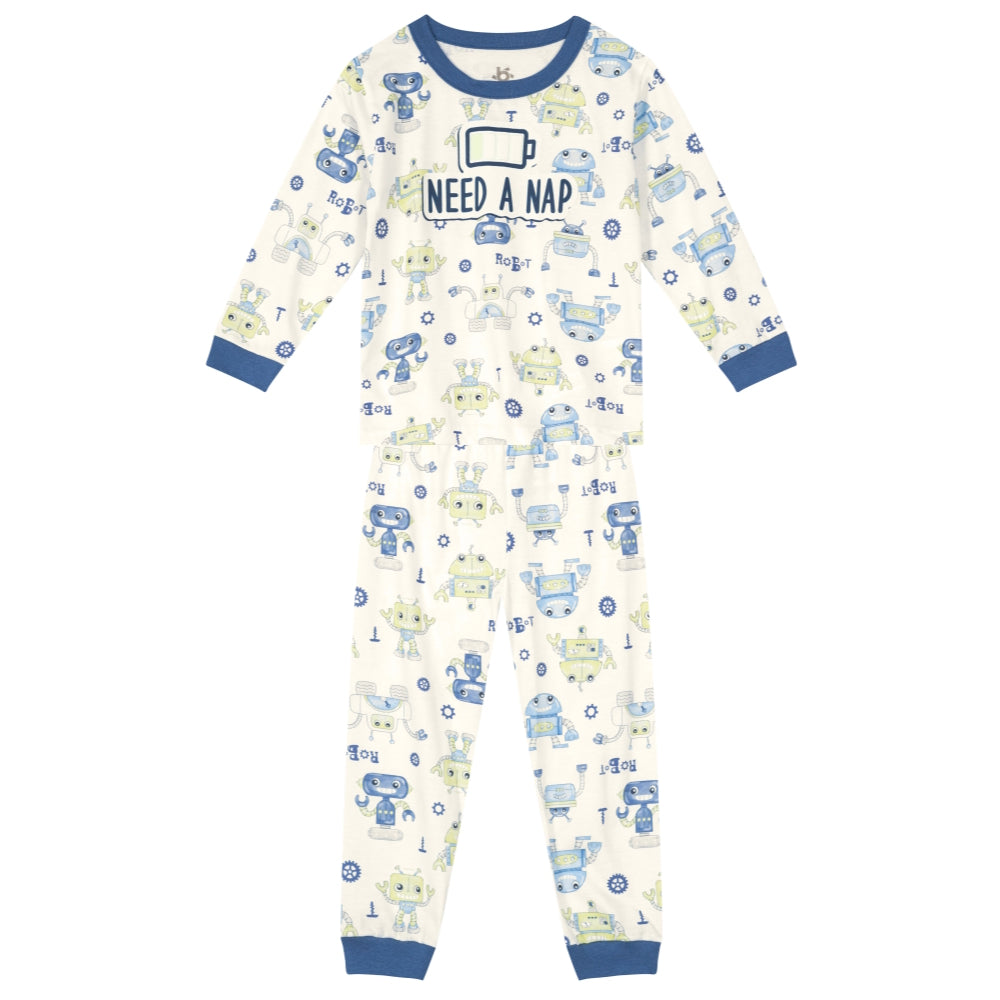 Brandili - Pijama robot estampado que brilla en la oscuridad | +12M