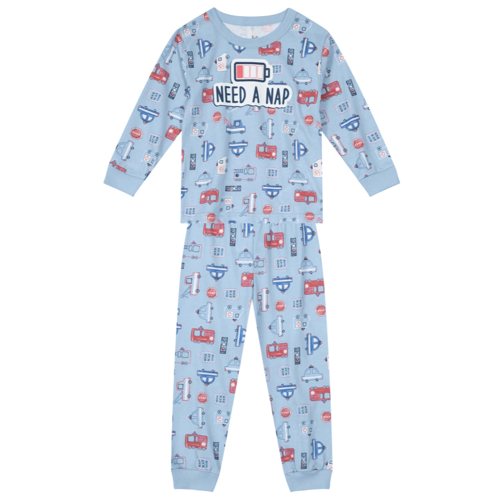 Brandili - Pijama carros / color celeste  | +36M