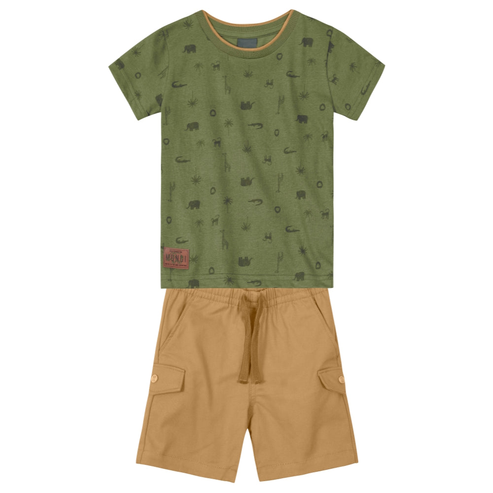 Brandili - Conjunto infantil camisa/selva  | +36M