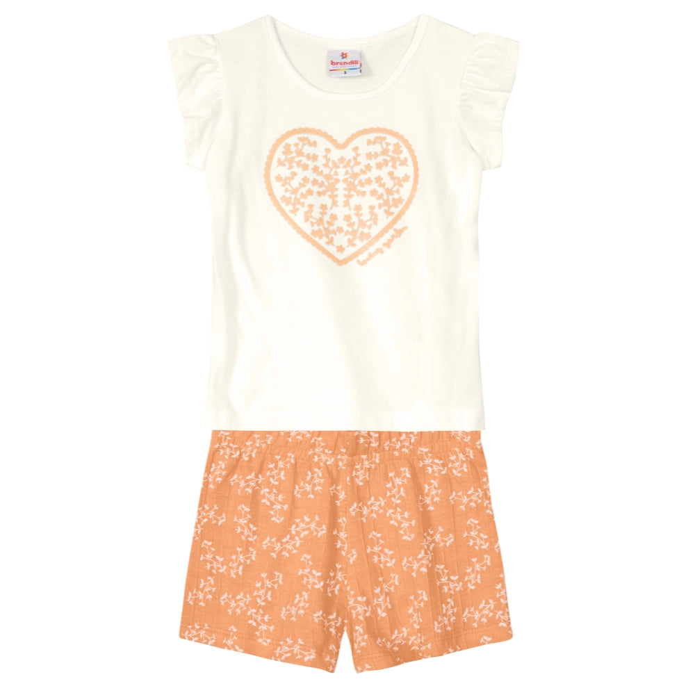 Brandili - Conjunto para niña, estampado de corazón | +24M