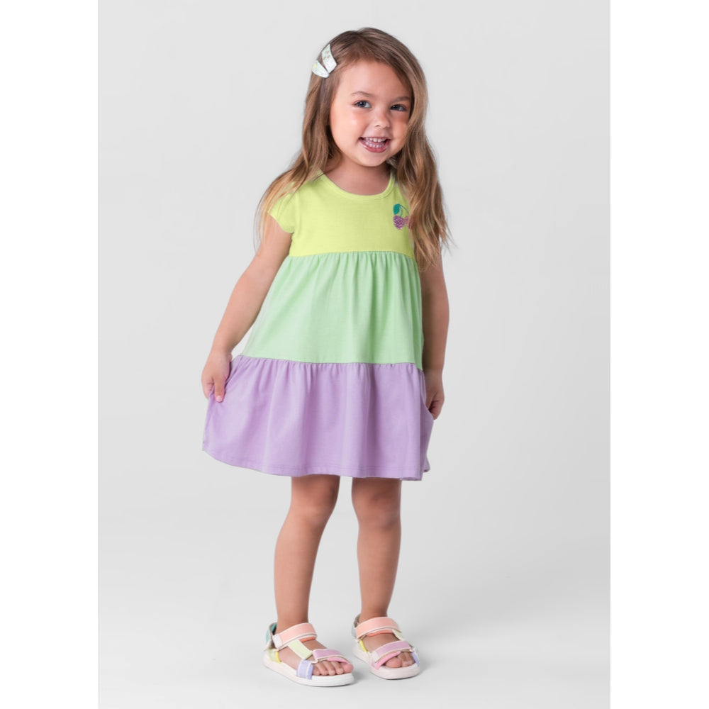 Brandili - Vestido de niña con bordado cherry | +36M