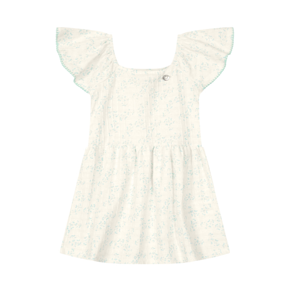 Brandili - Vestido de algodón beige claro estampado | +36M