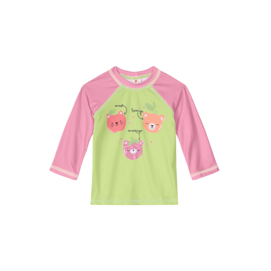 Brandili- Conjunto bañador manga larga rosa | +9M