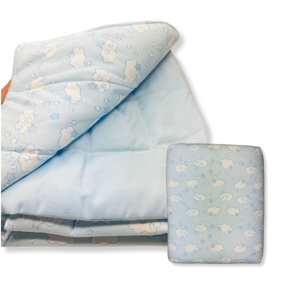 B4baby - Edredón para cuna | Celeste