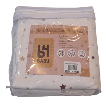 B4baby - Set de sabanas  corral estrella y luna.