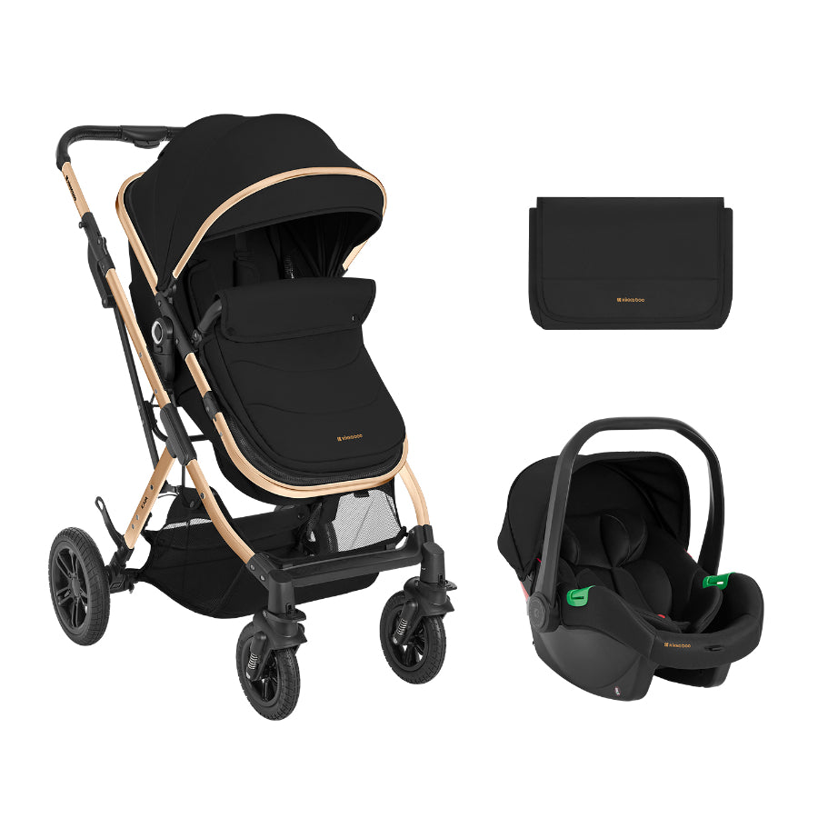 Kikkaboo - Coche Kaia 3 En 1 Negro / Pañalera