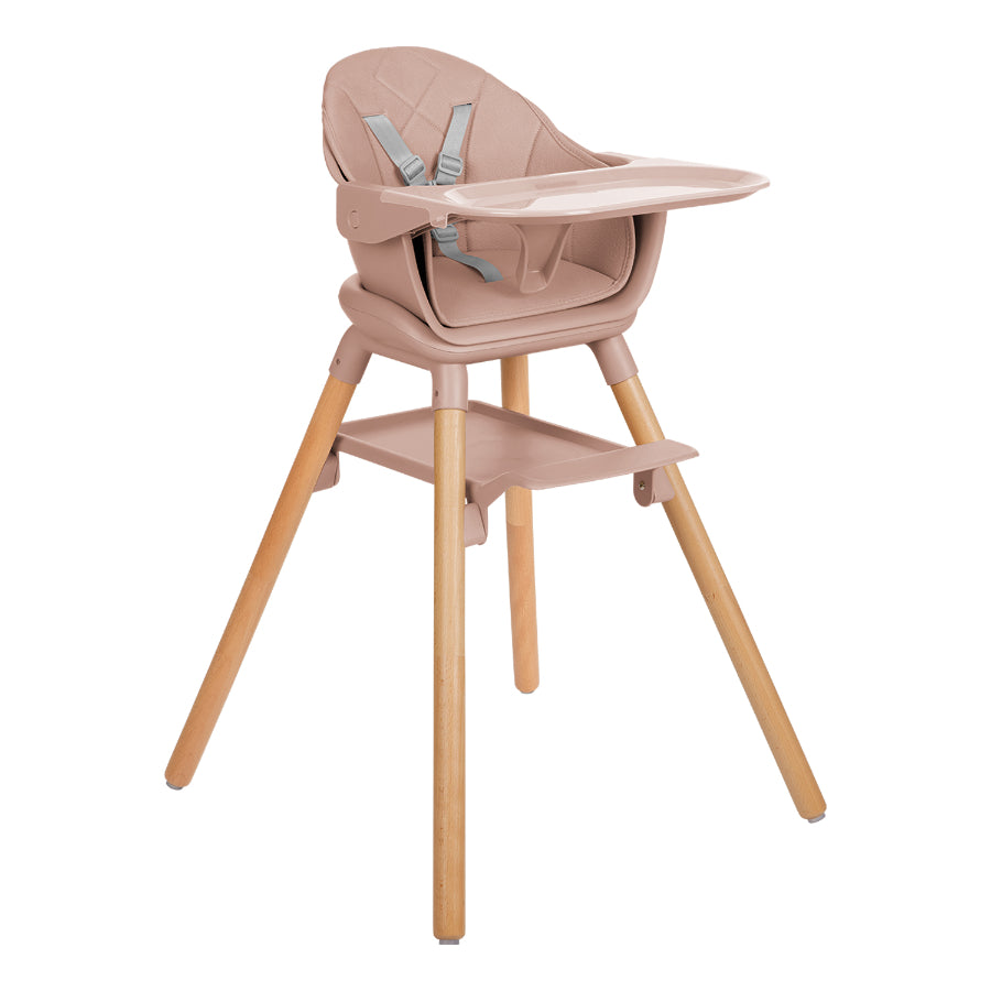 Kikkaboo - Silla De Comer Woody 2 En 1 | Rosado