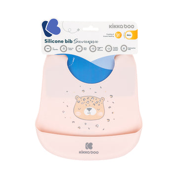 Kikkaboo - Baberos Silicona Savanna Rosa