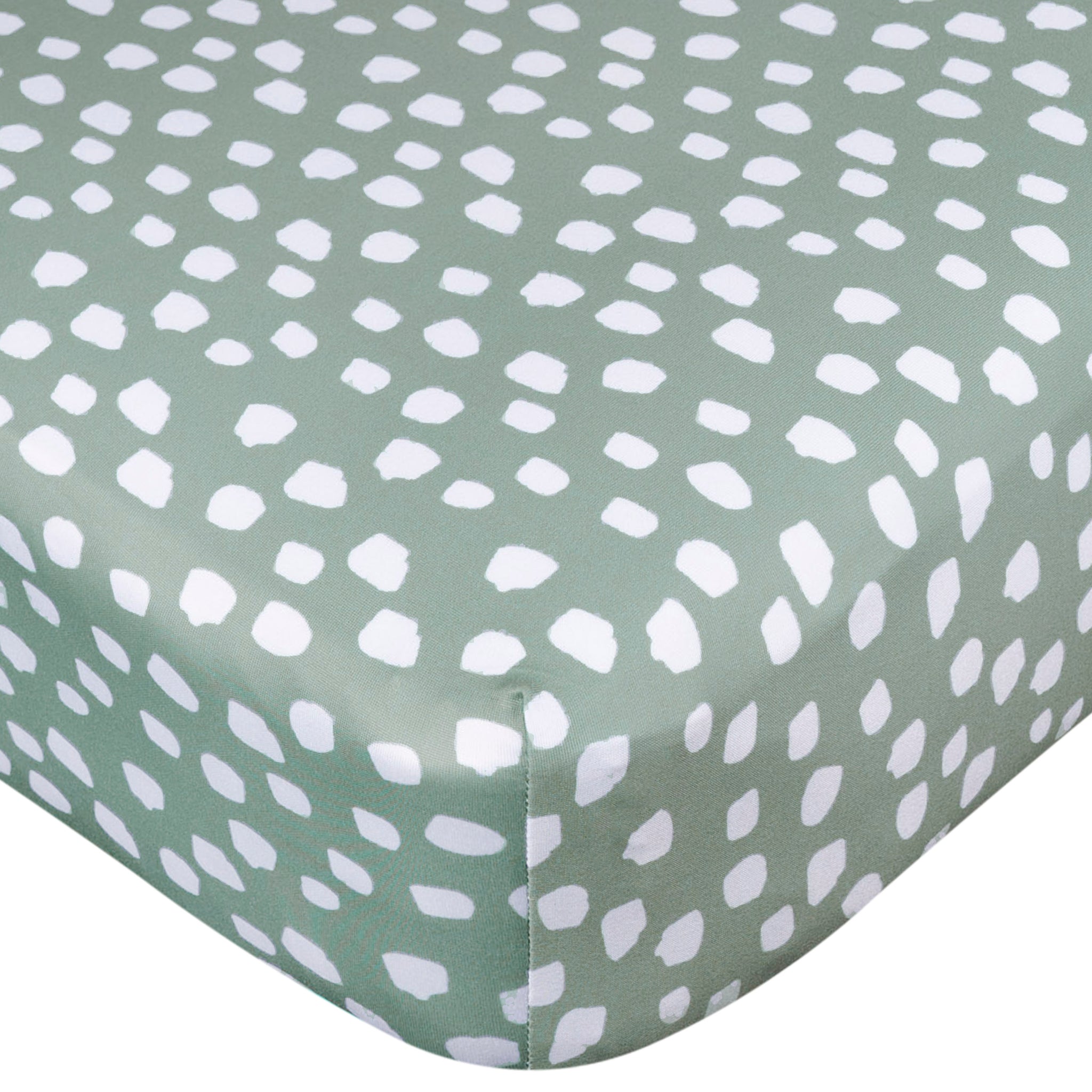 Gerber - Sabana ajustable | verde con puntos