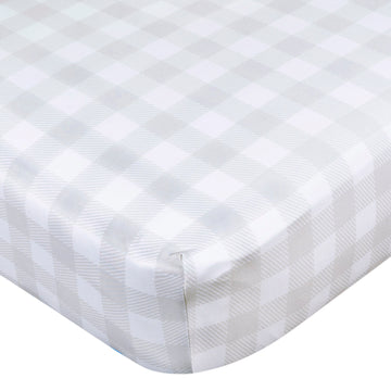 Gerber - Sabana ajustable | Gris a cuadros