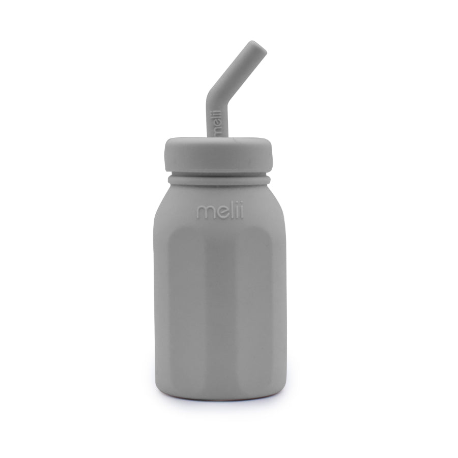 Melii - Botella de agua de silicona | color gris