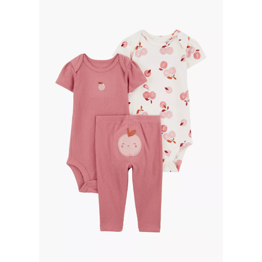 Carter´s - Conjunto De 3 Piezas Con Pantalón De Manzanas