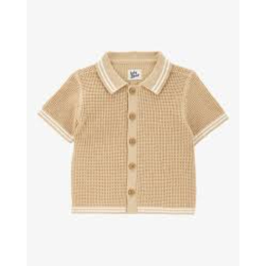 Carter´s - Camisa café con botones, manga corta