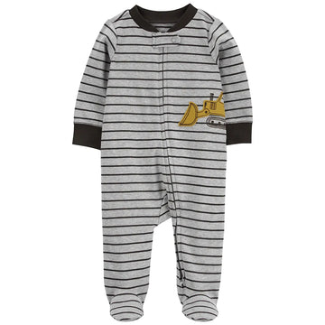 Carter´s - Pijama de zipper | rayas blanco y negro