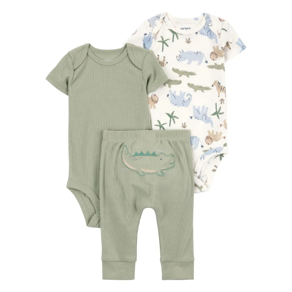Carter´s - Conjunto de 3 piezas cocodrilo | verde