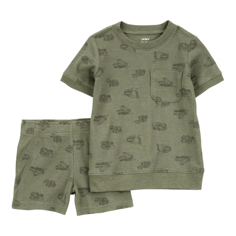 Carter´s - Conjunto de 2 piezas verde con estampado