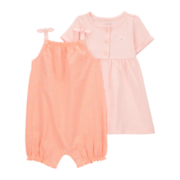 Carter´s - Conjunto de 2 piezas de vestido y mono