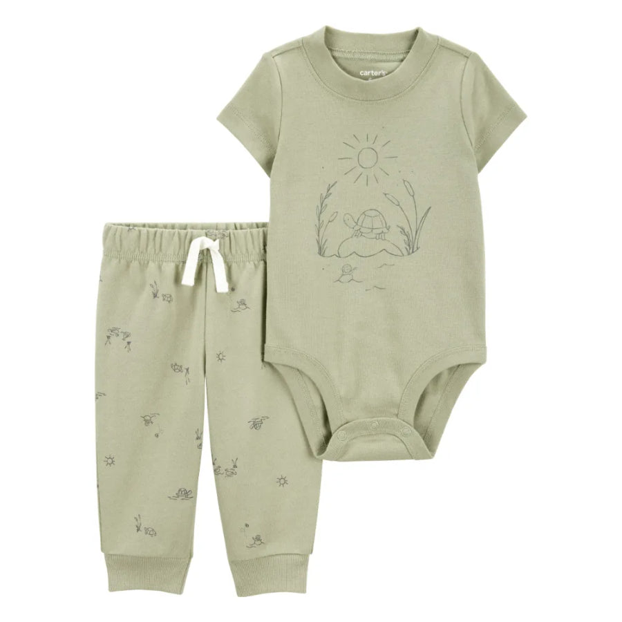 Carter´s - Conjunto De 2 Prendas Con Pantalón Tortuga | verde