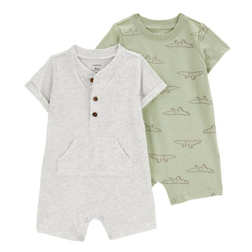 Carter´s - 2pk romper gris solido y verde