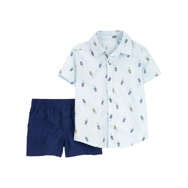 Carter´s - Conjunto de pantalón blanco con azul marino
