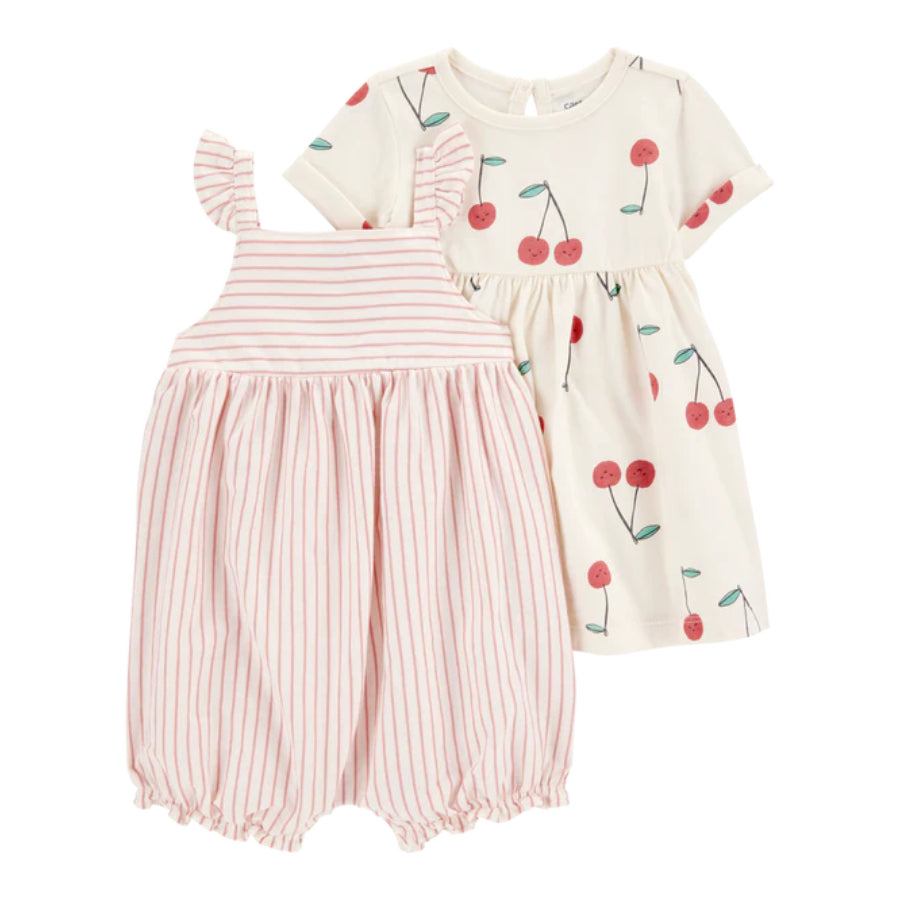 Carter´s - Romper 2pk | cherry y rosa