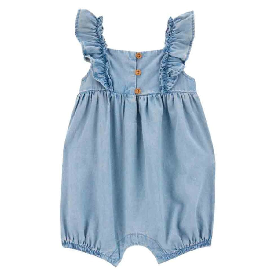 Carter´s - Enterizo corto para niña | celeste solido