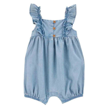 Carter´s - Enterizo corto para niña | celeste solido