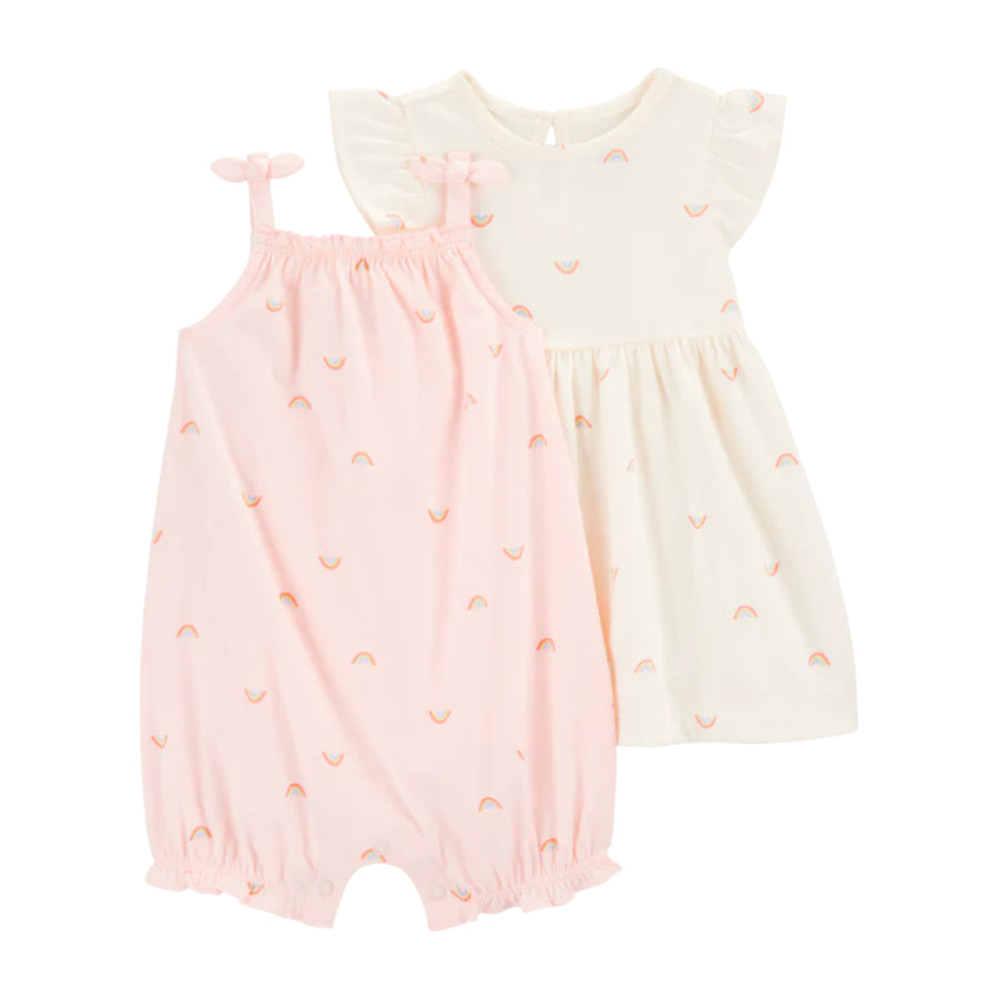 Carter´s - Enterizos 2pk para niña | rosa y blanco