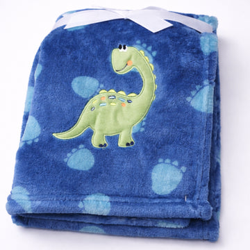 Cobija piesitos color azul | dinosaurio
