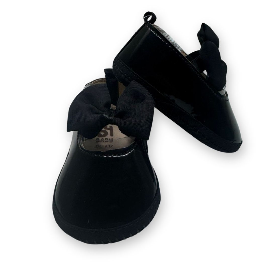 B4baby - Zapatilla con chonga para niño | negro
