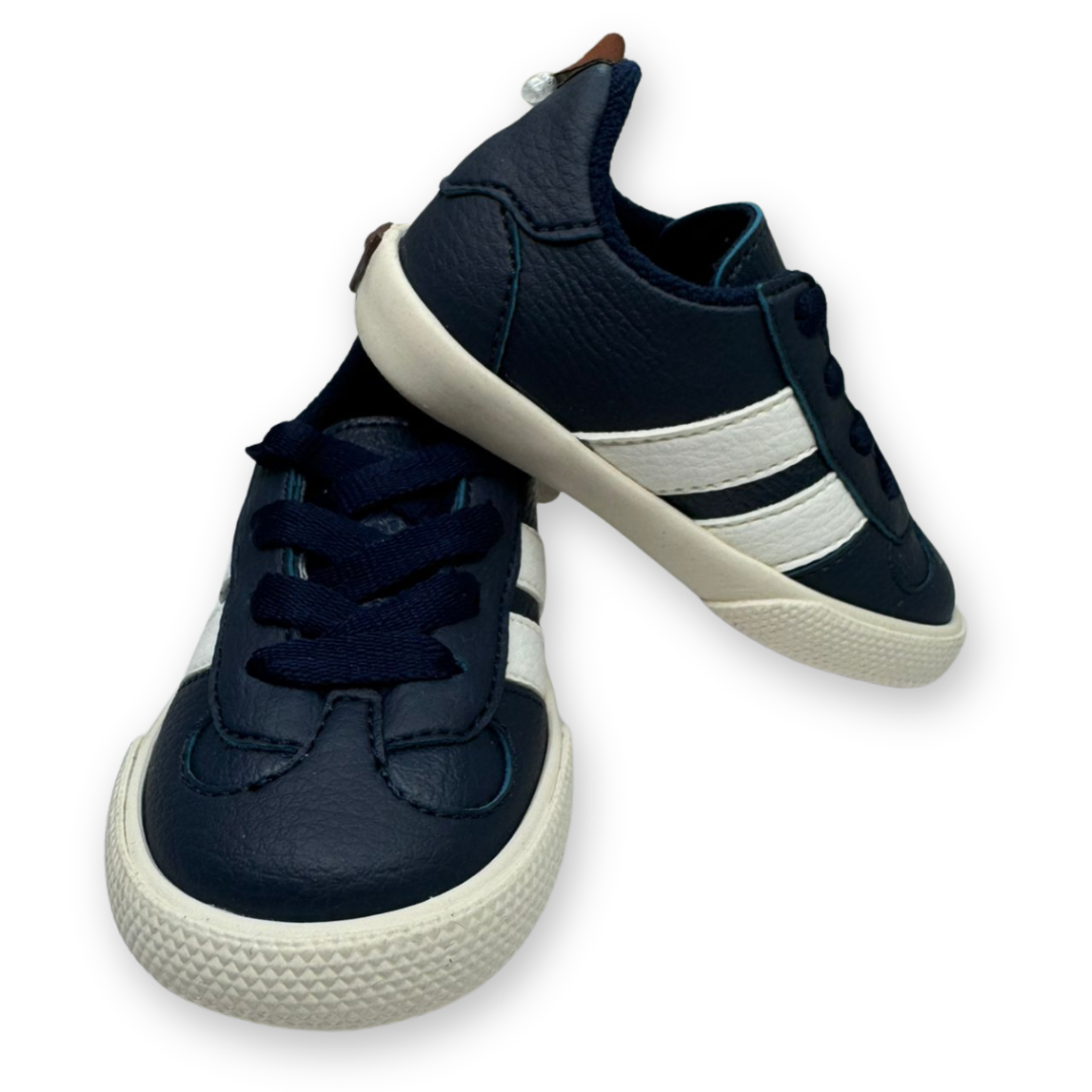 B4Baby - Zapato para niño agujetas | Azul obscuro