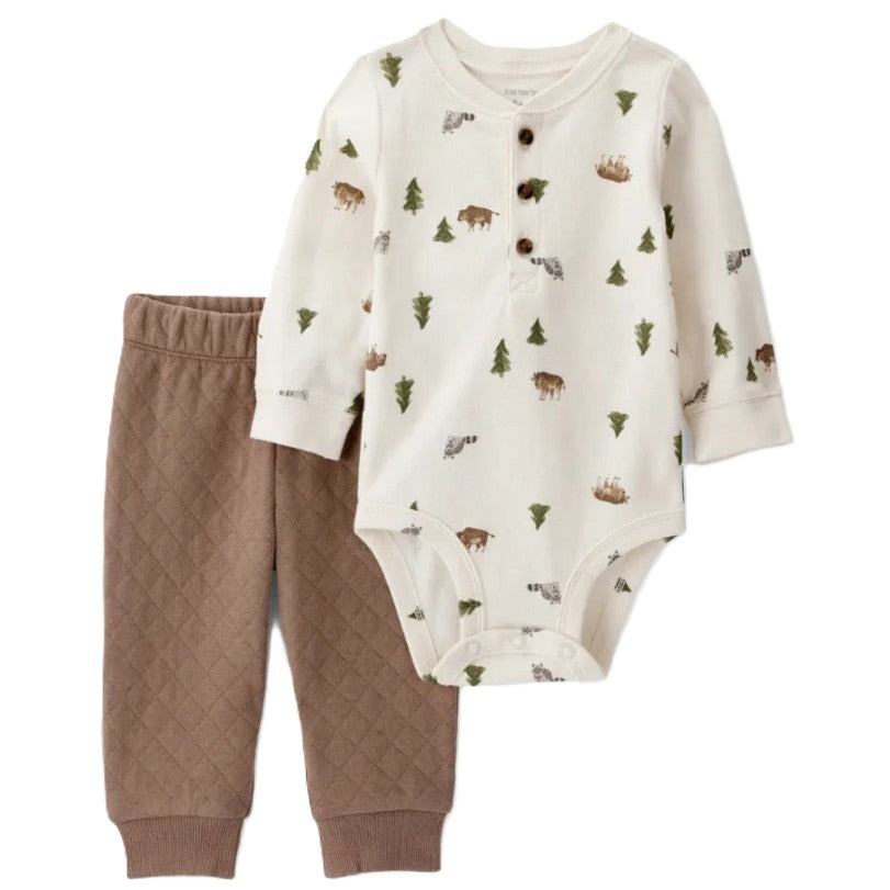 Carter´s - Conjunto De 2 Piezas Con Pantalón Y Pañalero Del Bosque