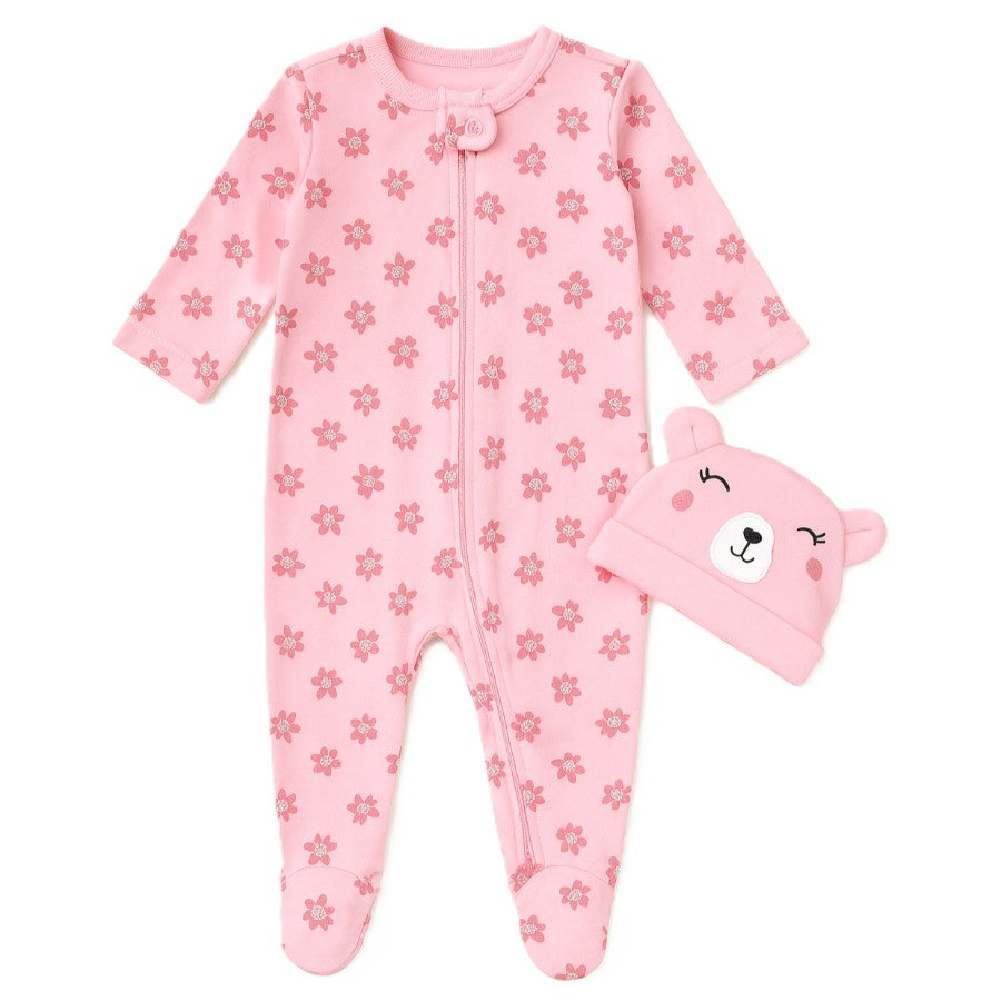 B4baby - Pijama de osita para niña | rosa