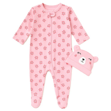 B4baby - Pijama de osita para niña | rosa
