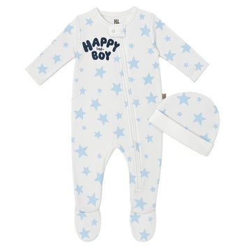 B4baby - Pijama de estrellas para niño | celeste