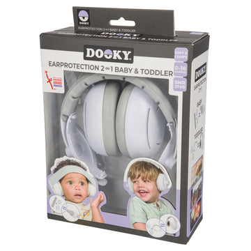 Dooky - Protectores de oídos 2 en 1 para bebés y niños
