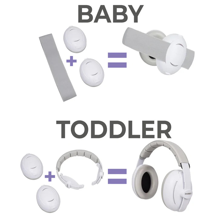 Dooky - Protectores de oídos 2 en 1 para bebés y niños