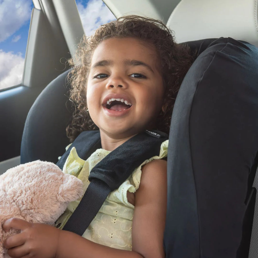 Dooky - Almohadillas para cinturón de seguridad | negras (2 uds.)