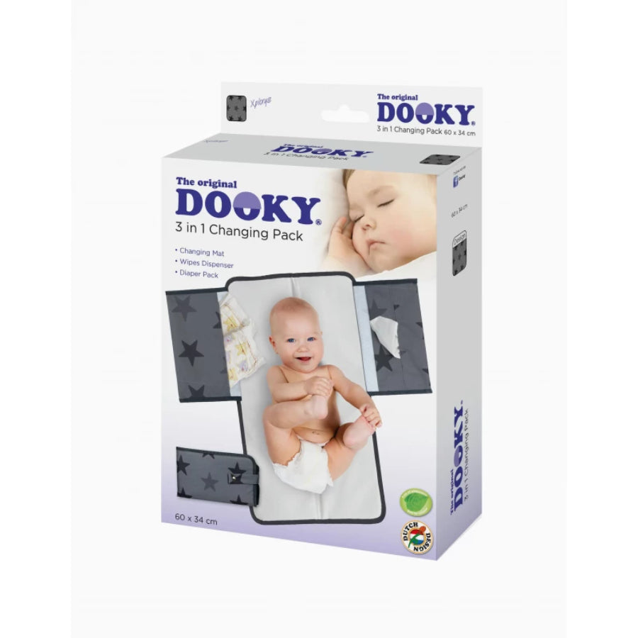 Dooky - Pack cambiador 3 en 1 Estrellas grises
