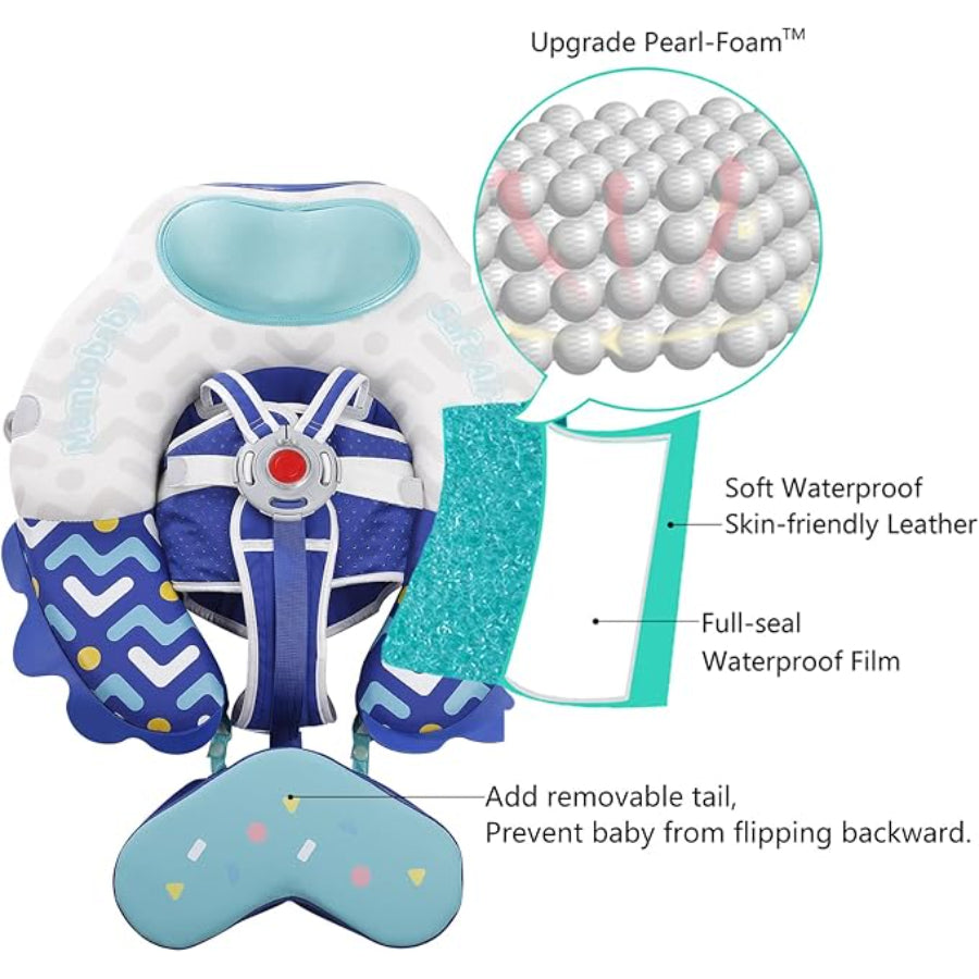 Mambobaby - Flotador con cola y toldo para bebé