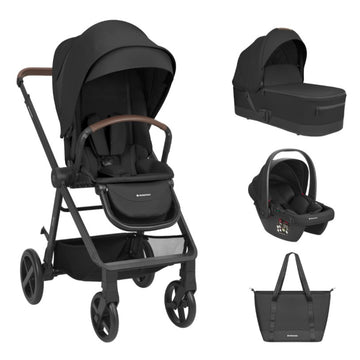 Kikkaboo - Coche 3 en 1 con pañalera | mía negro