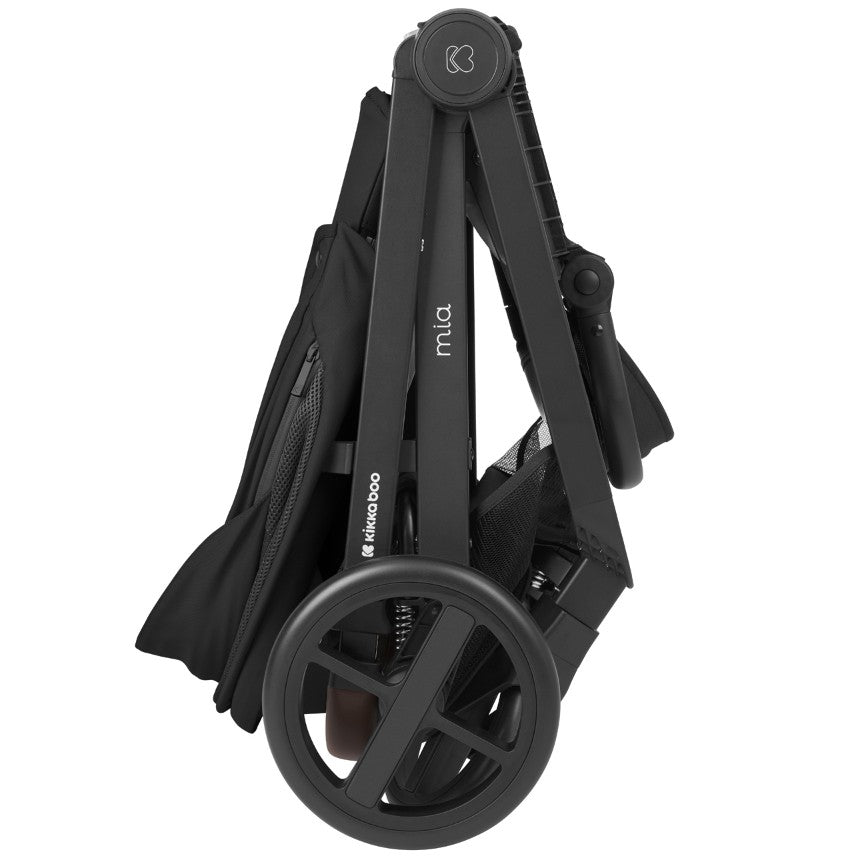 Kikkaboo - Coche 3 en 1 con pañalera | mía negro