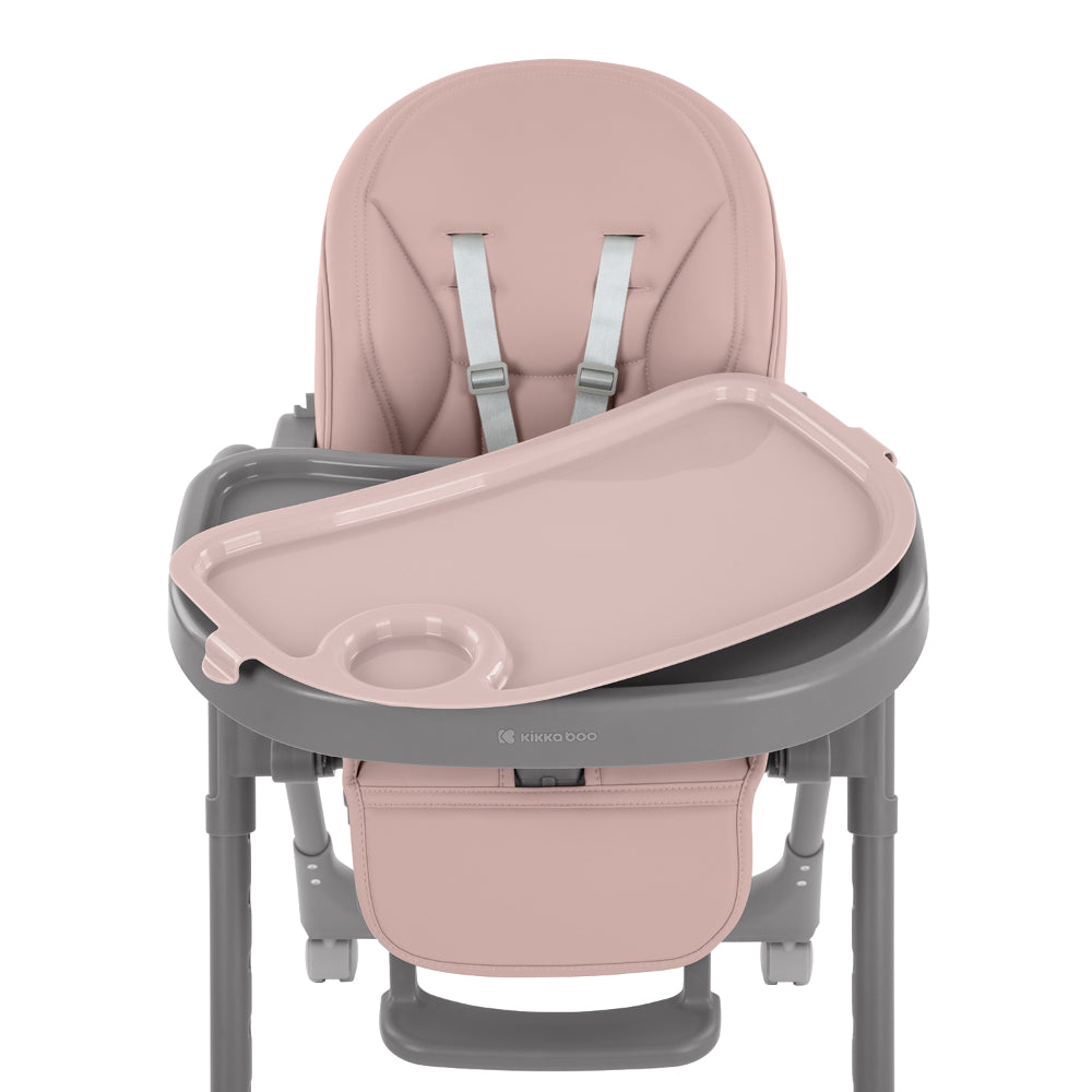Kikkaboo - Silla de comer 5 posiciones | rosa