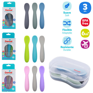 Genial - Set De 3 Cucharas De Silicona
