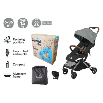 Genial - Coche con paraguas | gris