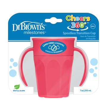 Dr. Brown's - Vaso de transición sin boquilla | rosa