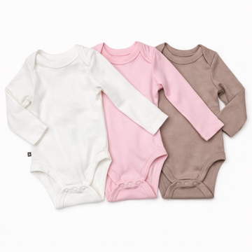 B4baby - Enterizo lisos manga larga | 3 pack