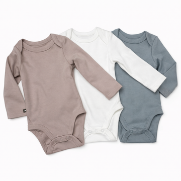 B4baby - Enterizo lisos manga larga niño | 3 pack