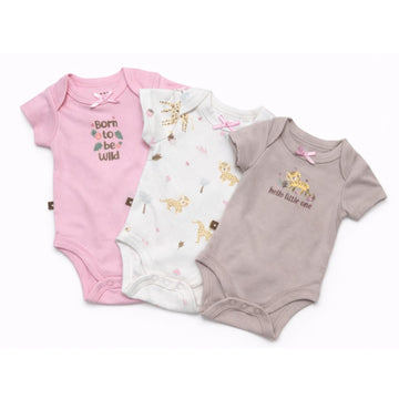 B4baby - Conjunto de 3 piezas de mamelucos para niña